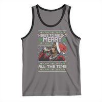 Here To Feeling Merry All The Time Christmas Tank Top Funny Xmas Comedy Movie - Wonder Print Shop