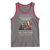 Here To Feeling Merry All The Time Christmas Tank Top Funny Xmas Comedy Movie - Wonder Print Shop