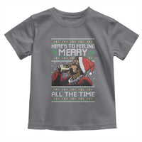 Here To Feeling Merry All The Time Christmas Toddler T Shirt Funny Xmas Comedy Movie - Wonder Print Shop