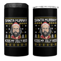 Funny Stranger Murray Christmas 4 in 1 Can Cooler Tumbler Santa Murray Kiss My Jolly Ass - Wonder Print Shop