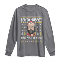 Funny Stranger Murray Christmas Long Sleeve Shirt Santa Murray Kiss My Jolly Ass - Wonder Print Shop