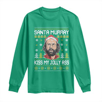 Funny Stranger Murray Christmas Long Sleeve Shirt Santa Murray Kiss My Jolly Ass - Wonder Print Shop