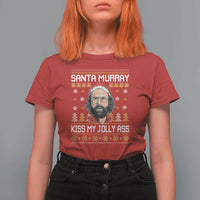 Funny Stranger Murray Christmas T Shirt For Women Santa Murray Kiss My Jolly Ass - Wonder Print Shop