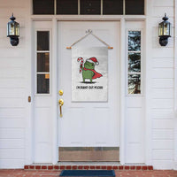 Funny Christmas Frog Knight Garden Flag I Am Burnt Out M Lord Medieval Meme Candy Cane - Wonder Print Shop