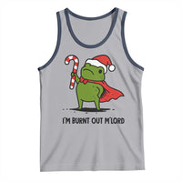 Funny Christmas Frog Knight Tank Top I Am Burnt Out M Lord Medieval Meme Candy Cane - Wonder Print Shop
