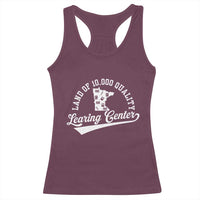 Funny Land Of 10000 Learing Center 2025 Racerback Tank Top Anti Scam Awareness School Quote - Wonder Print Shop