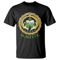 Funny Irish Beer Drinking St Patrick's Day Slainte T Shirt Claddagh Ring Celtic Shamrock