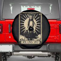 Funny Joe Cain Mardi Gras Spare Tire Cover Vintage Tarot Card
