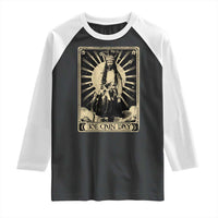 Funny Joe Cain Mardi Gras Raglan Shirt Vintage Tarot Card