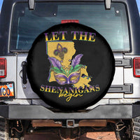 Funny Mardi Gras Let The Shenanigans Begin Spare Tire Cover Louisiana Map