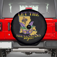 Funny Mardi Gras Let The Shenanigans Begin Spare Tire Cover Louisiana Map