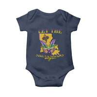 Funny Mardi Gras Let The Shenanigans Begin Baby Onesie Louisiana Map