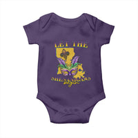 Funny Mardi Gras Let The Shenanigans Begin Baby Onesie Louisiana Map