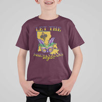 Funny Mardi Gras Let The Shenanigans Begin T Shirt For Kid Louisiana Map