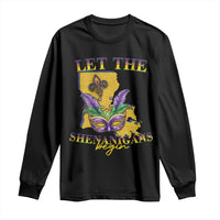 Funny Mardi Gras Let The Shenanigans Begin Long Sleeve Shirt Louisiana Map