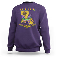 Funny Mardi Gras Let The Shenanigans Begin Sweatshirt Louisiana Map