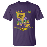 Funny Mardi Gras Let The Shenanigans Begin T Shirt Louisiana Map