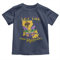Funny Mardi Gras Let The Shenanigans Begin Toddler T Shirt Louisiana Map