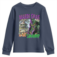 Funny Mardi Gras Rougarou Youth Sweatshirt Mardi Gras In Da Swamp Cryptids Of Louisiana