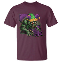 Funny Mardi Gras Rougarou T Shirt Cryptids Of Louisiana Jester Hat