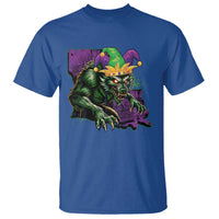 Funny Mardi Gras Rougarou T Shirt Cryptids Of Louisiana Jester Hat