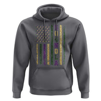 Funny Mardi Gras New Orleans Louisiana Hoodie 504 Nola Area Code Glitter Print American Flag