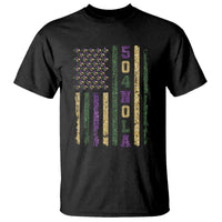 Funny Mardi Gras New Orleans Louisiana T Shirt 504 Nola Area Code Glitter Print American Flag