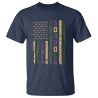 Funny Mardi Gras New Orleans Louisiana T Shirt 504 Nola Area Code Glitter Print American Flag