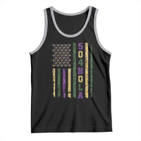 Funny Mardi Gras New Orleans Louisiana Tank Top 504 Nola Area Code Glitter Print American Flag
