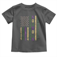 Funny Mardi Gras New Orleans Louisiana Toddler T Shirt 504 Nola Area Code Glitter Print American Flag