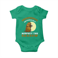 Funny Groundhog Day Baby Onesie Groundhog Meteorology Respect The Shadow - Wonder Print Shop