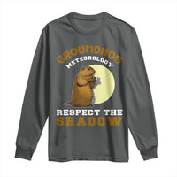 Funny Groundhog Day Long Sleeve Shirt Groundhog Meteorology Respect The Shadow - Wonder Print Shop