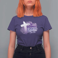 Ash Wednesday T Shirt For Women Lent A Season Of Reflection Ashes Cross Christian Religious