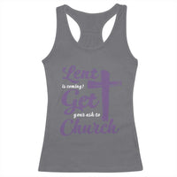 Ash Wednesday Racerback Tank Top Lent Is Coming Get Your Ash To Church Ash Cross