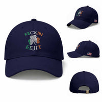 Funny Feckin Eejit Baseball Cap Ireland Irish Slang Shamrock St Patrick's Day