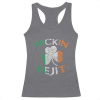 Funny Feckin Eejit Racerback Tank Top Ireland Irish Slang Shamrock St Patrick's Day