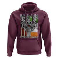 Irish Americans Hoodie Irish By Blood American By Birth Patriot By Choice Celtic Cross