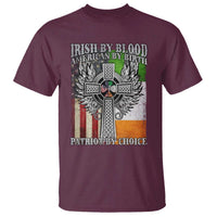 Irish Americans T Shirt Irish By Blood American By Birth Patriot By Choice Celtic Cross