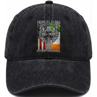 Irish Americans Washed Cotton Baseball Cap Irish By Blood American By Birth Patriot By Choice Celtic Cross