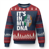 Funny Irish It's In My DNA Ugly Christmas Sweater Ireland Fingerprint Flag - Wonder Print Shop
