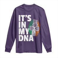 Funny Irish It's In My DNA Long Sleeve Shirt Ireland Fingerprint Flag