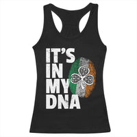 Funny Irish It's In My DNA Racerback Tank Top Ireland Fingerprint Flag