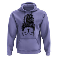Ash Wednesday Messy Bun Ashes Cross Christian Religious Hoodie