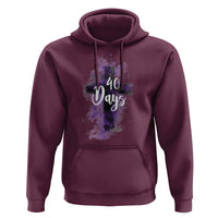 40 Days Christian Religious Hoodie Ash Wednesday Ashes Cross