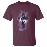 40 Days Christian Religious T Shirt Ash Wednesday Ashes Cross