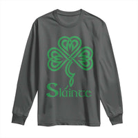 Funny Irish Beer Drinking St Patrick's Day Slainte Long Sleeve Shirt Celtic Shamrock
