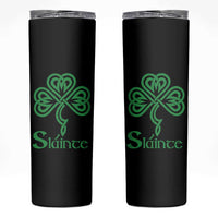 Funny Irish Beer Drinking St Patrick's Day Slainte Skinny Tumbler Celtic Shamrock - Wonder Print Shop