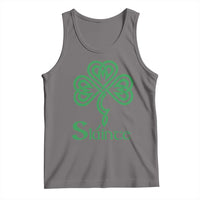 Funny Irish Beer Drinking St Patrick's Day Slainte Tank Top Celtic Shamrock