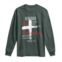 Ash Wednesday Long Sleeve Shirt Remember You are Dust And To Dust You Shall Return Genesis 3:19 Ashes Cross