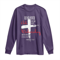Ash Wednesday Long Sleeve Shirt Remember You are Dust And To Dust You Shall Return Genesis 3:19 Ashes Cross